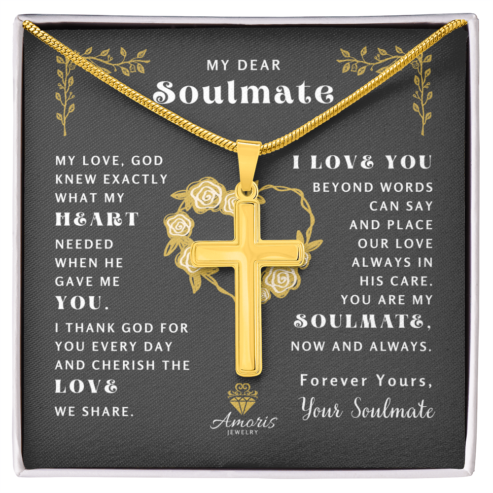 My Dear Soulmate "What My Heart Needed" Cross Necklace
