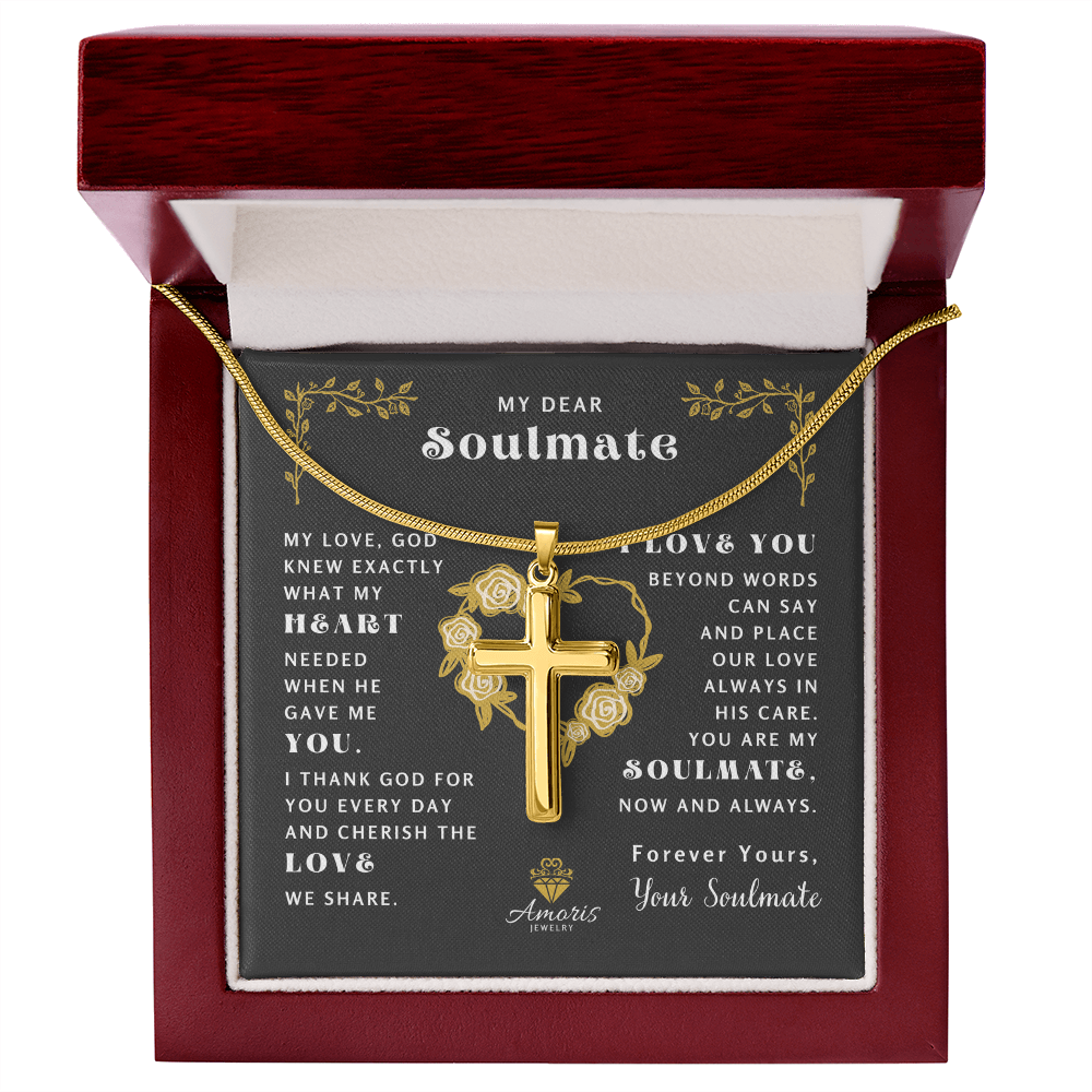 My Dear Soulmate "What My Heart Needed" Cross Necklace
