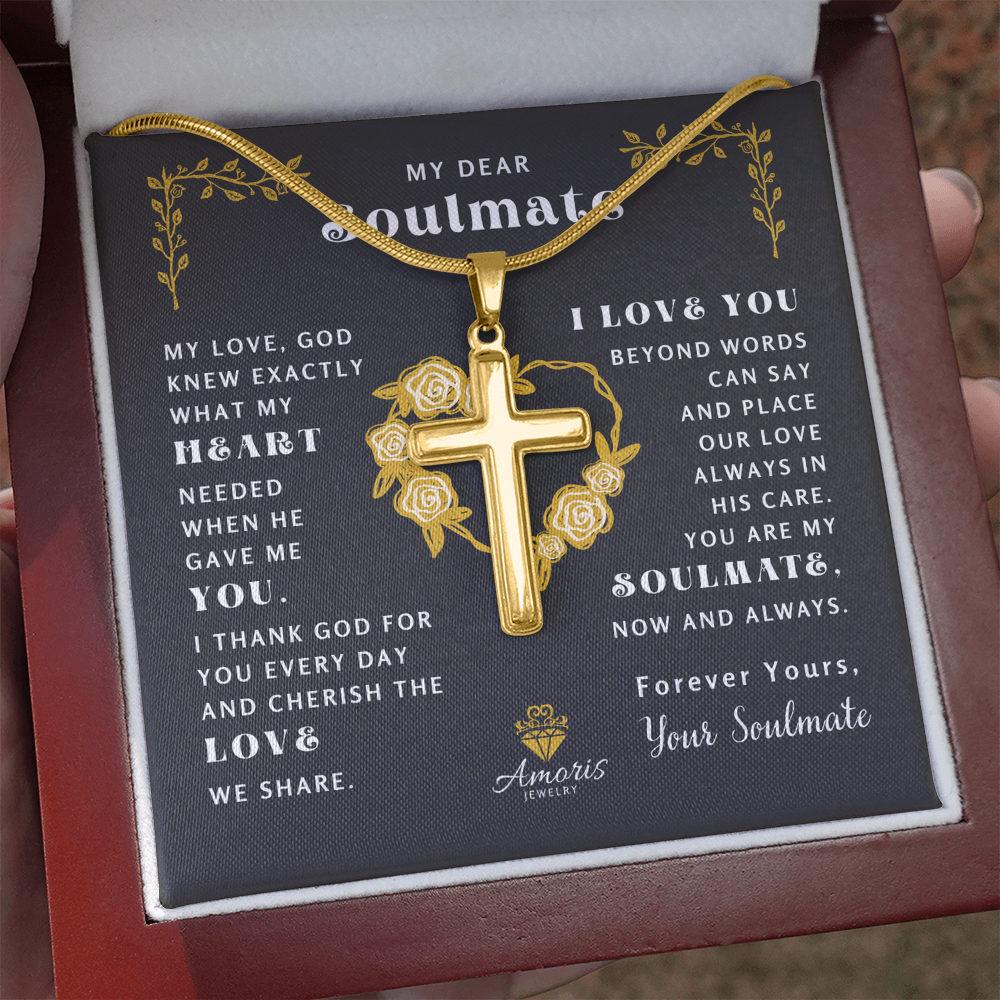 My Dear Soulmate "What My Heart Needed" Cross Necklace