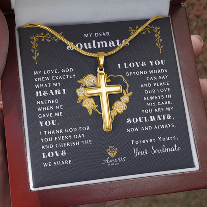 My Dear Soulmate "What My Heart Needed" Cross Necklace