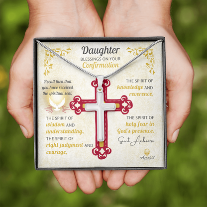 Daughter Blessings On Your Confirmation Personalized Cross Necklace