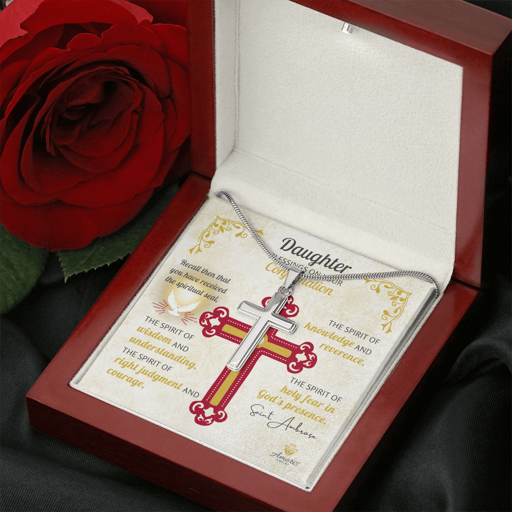 Daughter Blessings On Your Confirmation Personalized Cross Necklace