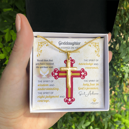 Goddaughter Blessings On Your Confirmation Personalized Cross Necklace