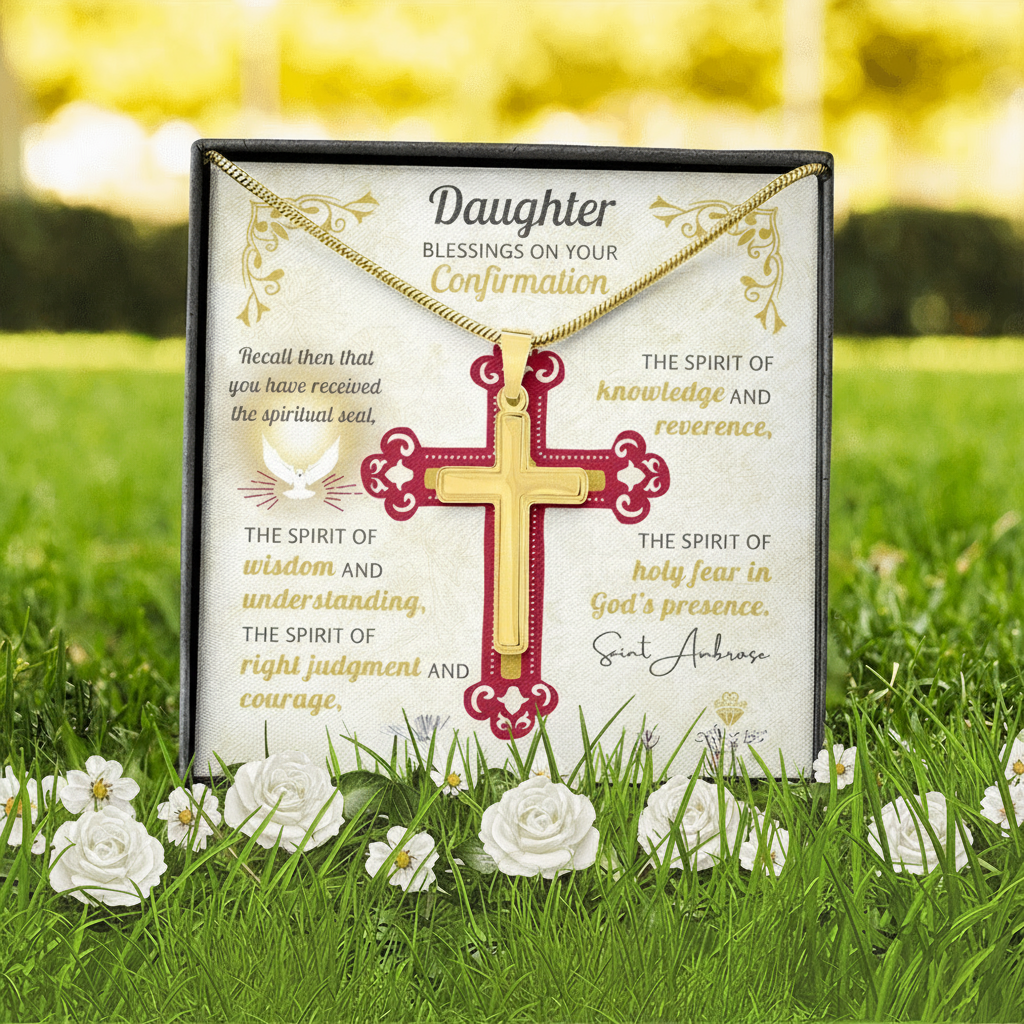 Daughter Blessings On Your Confirmation Personalized Cross Necklace