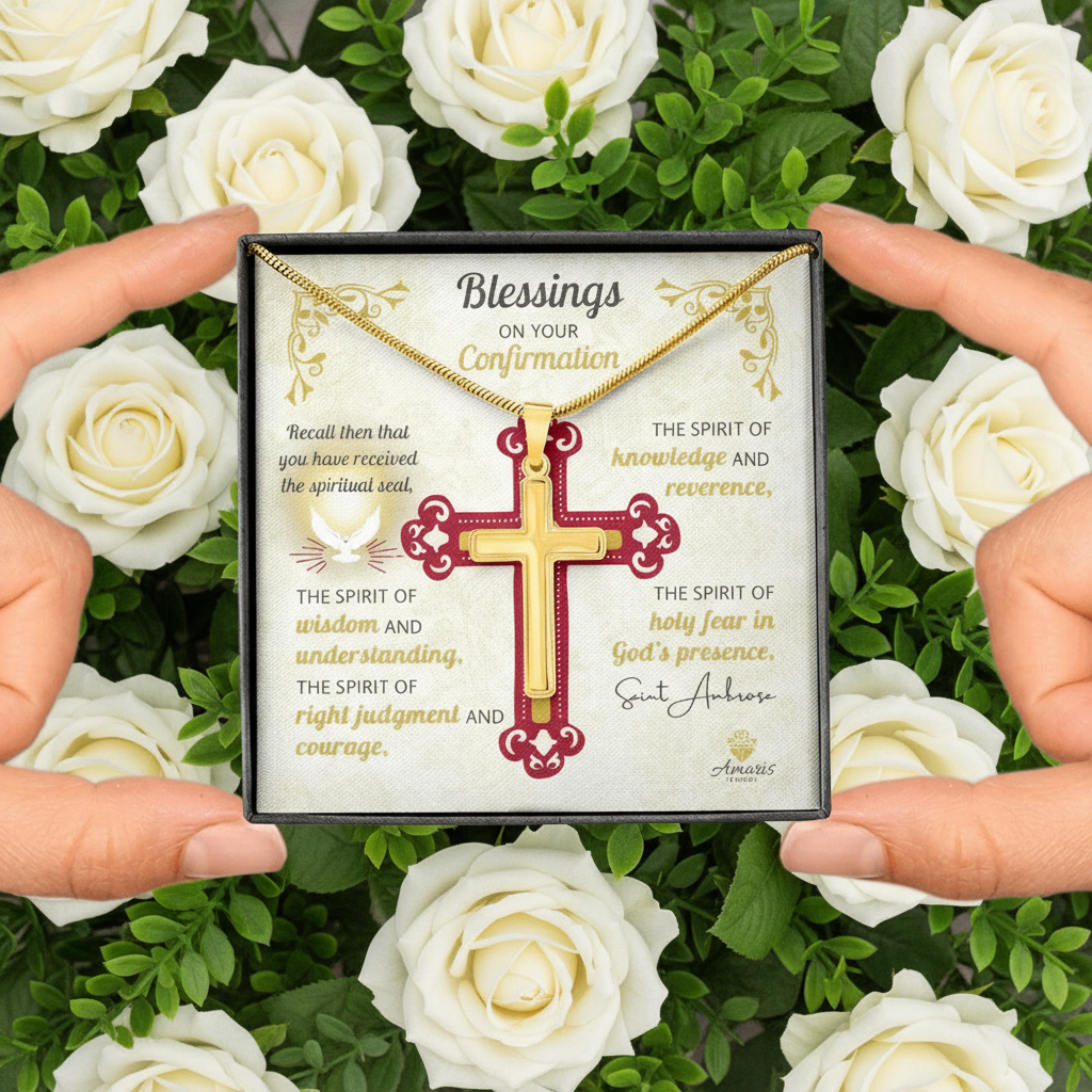 Blessings On Your Confirmation Personalized Cross Necklace