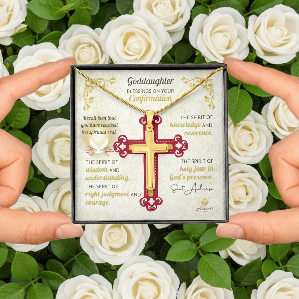 Goddaughter Blessings On Your Confirmation Personalized Cross Necklace