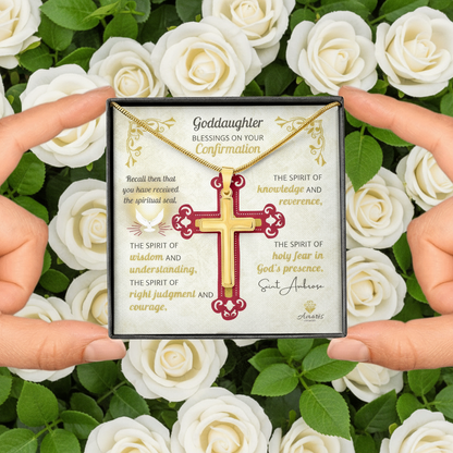 Goddaughter Blessings On Your Confirmation Personalized Cross Necklace