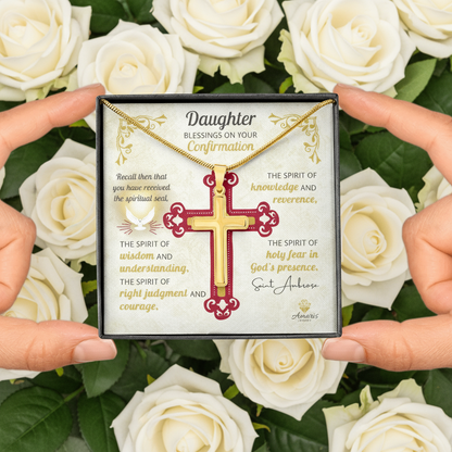 Daughter Blessings On Your Confirmation Personalized Cross Necklace