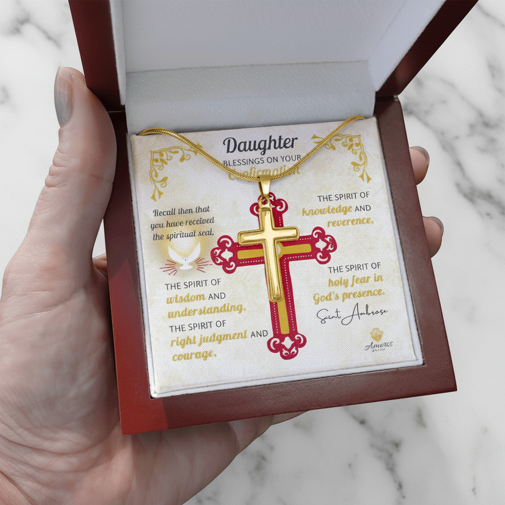 Daughter Blessings On Your Confirmation Personalized Cross Necklace