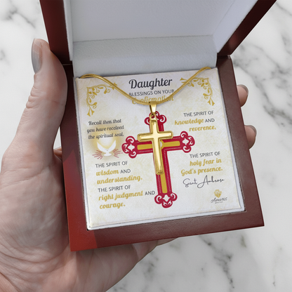 Daughter Blessings On Your Confirmation Personalized Cross Necklace