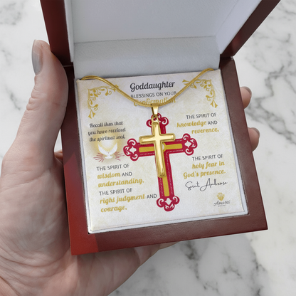 Goddaughter Blessings On Your Confirmation Personalized Cross Necklace