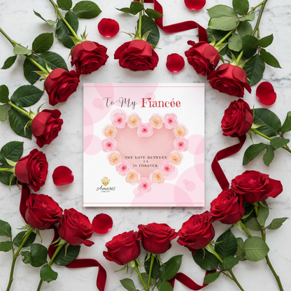 Fiancée Heart Necklace with Red Heart Rose Box