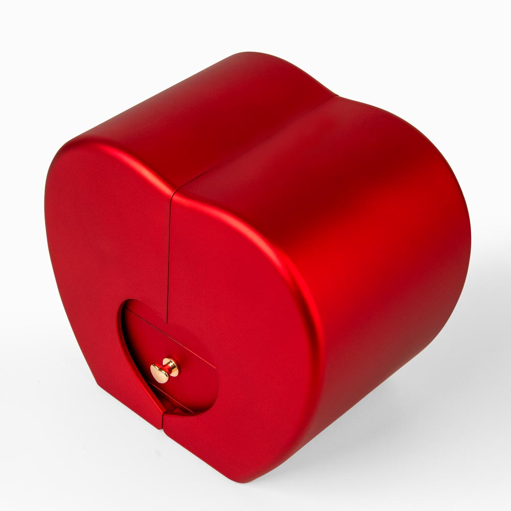 Valentine Heart Necklace with Red Heart Rose Box