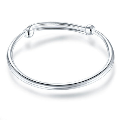 Pulsera ajustable de plata pura para niñas