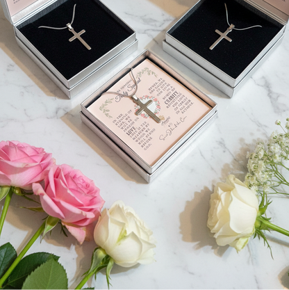 For Someone Truly Special: Saint John of the Cross Love Quote Cross Necklace