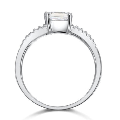 1 CT. Princess Cut Simulated Diamond Engagement Ring in Sterling Silver