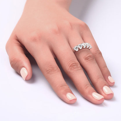 1.25 CT. Five-Stone Simulated Diamond Ring in Sterling Silver