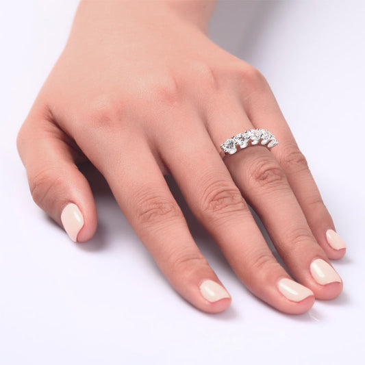 1.25 CT. Five-Stone Simulated Diamond Ring in Sterling Silver