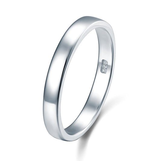 Alianza clásica lisa de 3 mm en plata de ley