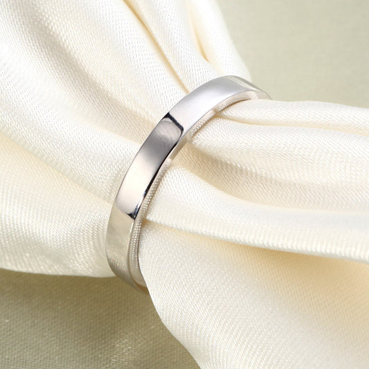 Alianza clásica lisa de 3 mm en plata de ley