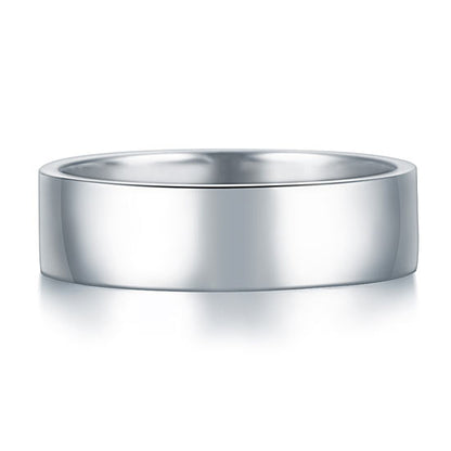 Alianza clásica lisa de 6,3 mm en plata de ley para hombre