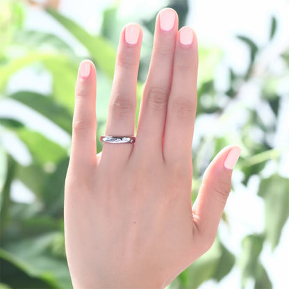 Alliance multi-pierres en argent sterling avec diamants synthétiques de 4 mm