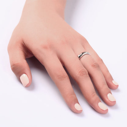 Alliance multi-pierres en argent sterling avec diamants synthétiques de 4 mm