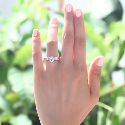 1.25 CT. Round Simulated Diamond Vintage Style Ring in Sterling Silver
