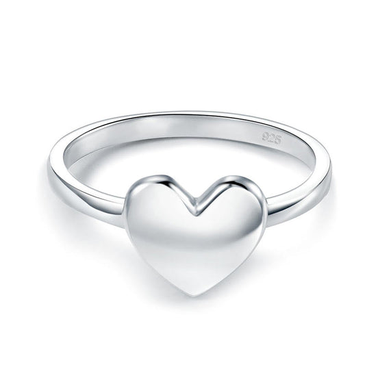 Bague cœur en argent sterling