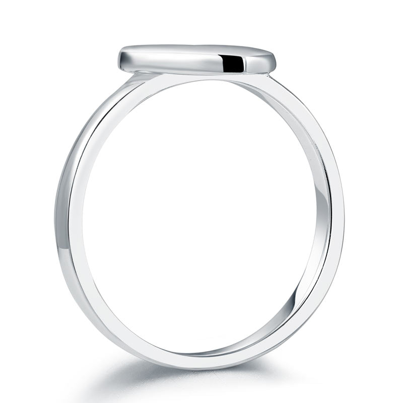 Anillo de corazón en plata de ley