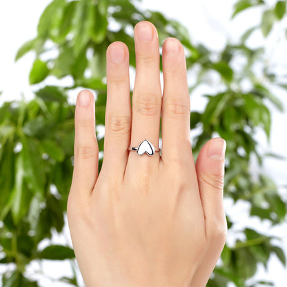Anillo de corazón en plata de ley