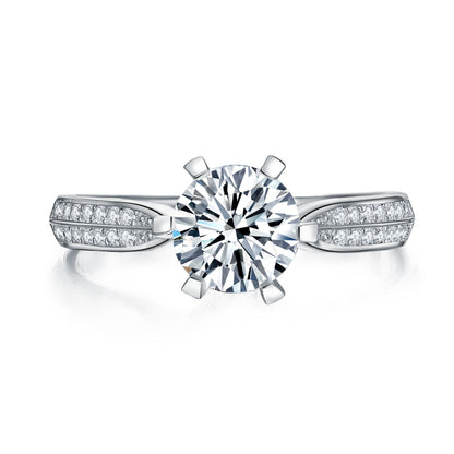 1 CT. Simulated Diamond Double Pavé Ring in Sterling Silver
