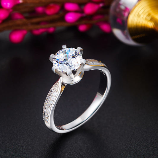 1 CT. Simulated Diamond Double Pavé Ring in Sterling Silver