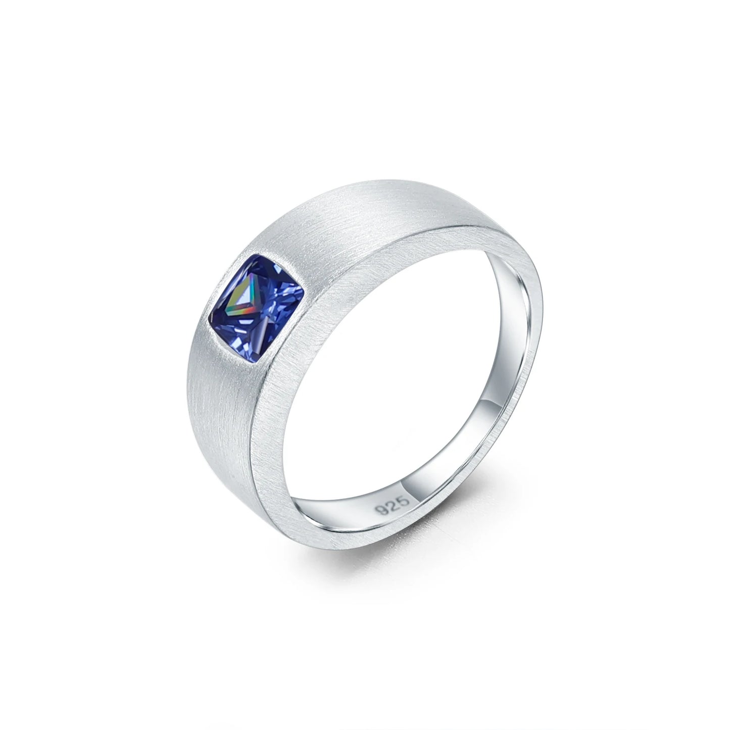 Anillo de plata de ley con piedras preciosas
