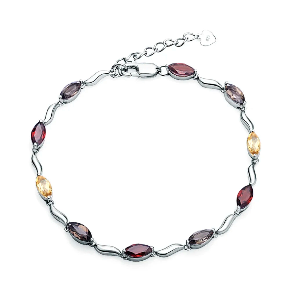 GRACE Gemstone Bracelet in Sterling Silver