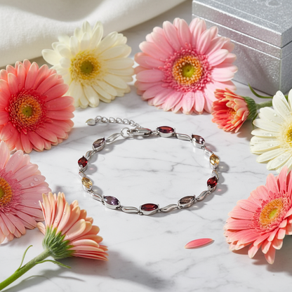 GRACE Gemstone Bracelet in Sterling Silver