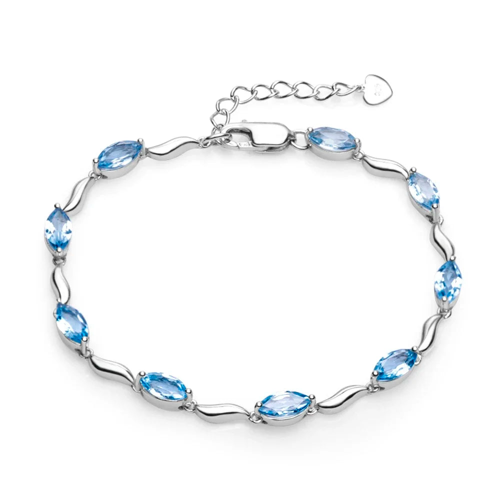 GRACE Gemstone Bracelet in Sterling Silver