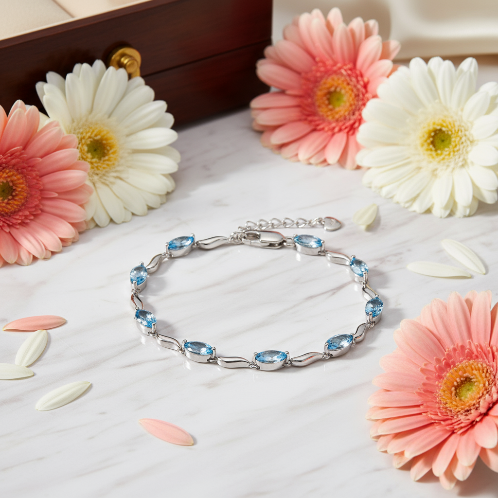 GRACE Gemstone Bracelet in Sterling Silver