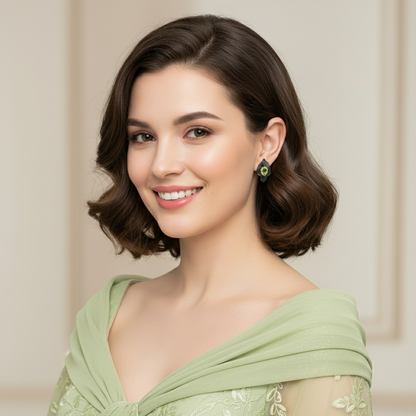 GRACE Gemstone Calla Lily Earrings in Sterling Silver