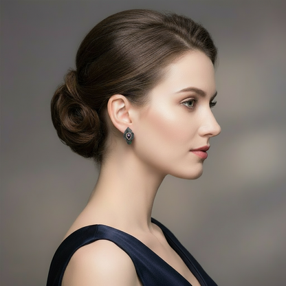 GRACE Gemstone Calla Lily Earrings in Sterling Silver