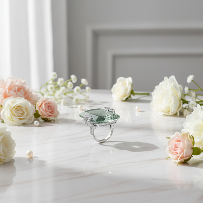 GRACE Gemstone Cocktail Ring in Sterling Silver