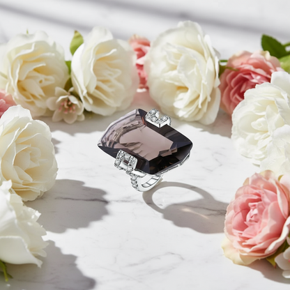 GRACE Gemstone Cocktail Ring in Sterling Silver