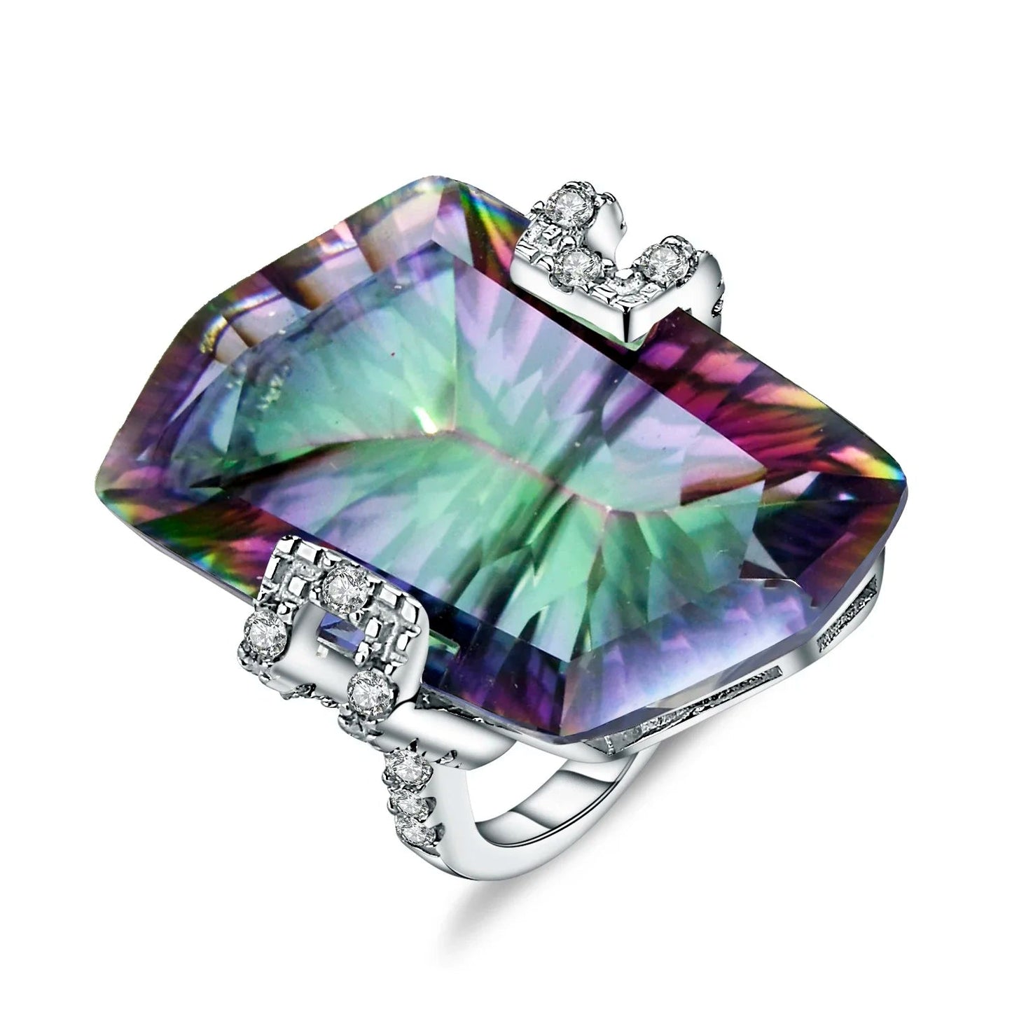 GRACE Gemstone Cocktail Ring in Sterling Silver