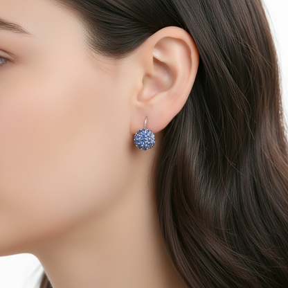 GRACE Gemstone Flower Cluster Earrings in Sterling Silver