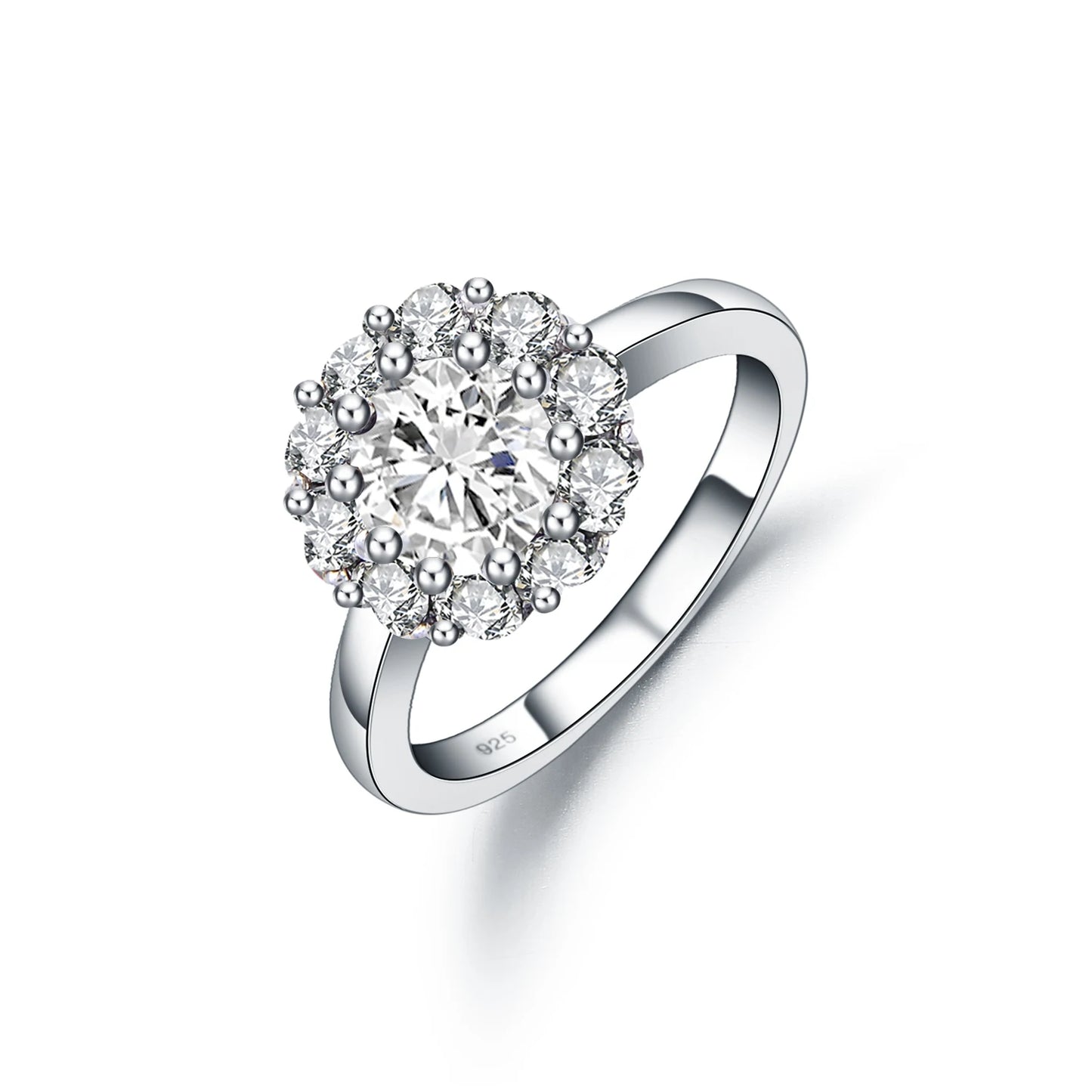 GRACE Gemstone Flower Cluster Ring in Sterling Silver