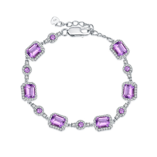 Bracelet Halo en argent sterling avec pierres précieuses GRACE