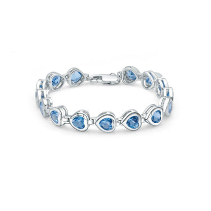 Bracelet GRACE en argent sterling avec topaze bleue suisse