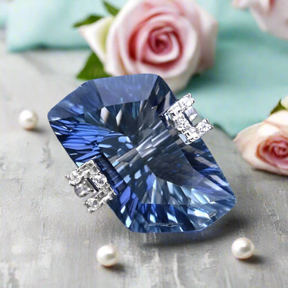 GRACE Irregular Mystic Quartz Ring in Sterling Silver