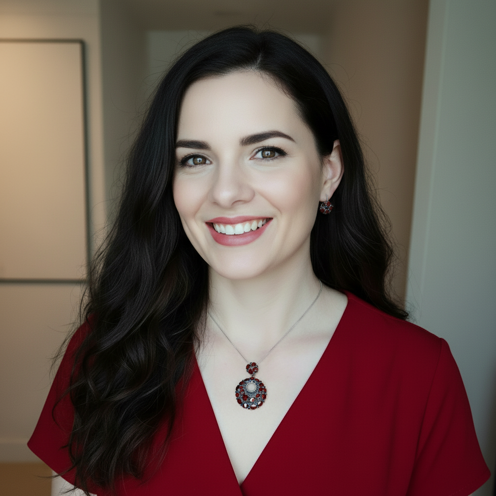 GRACE Vintage Round Garnet Pendant Necklace in Sterling Silver