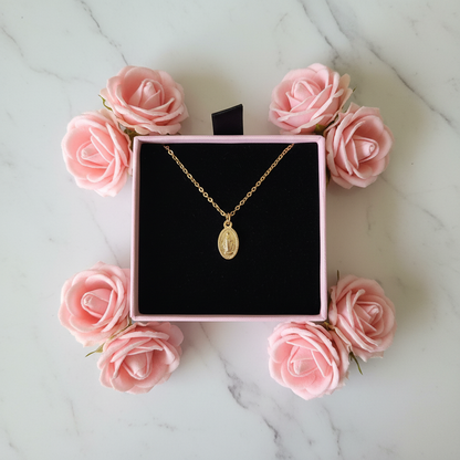 Miraculous Medal Necklace in 14K Gold Plated Stainless Steel